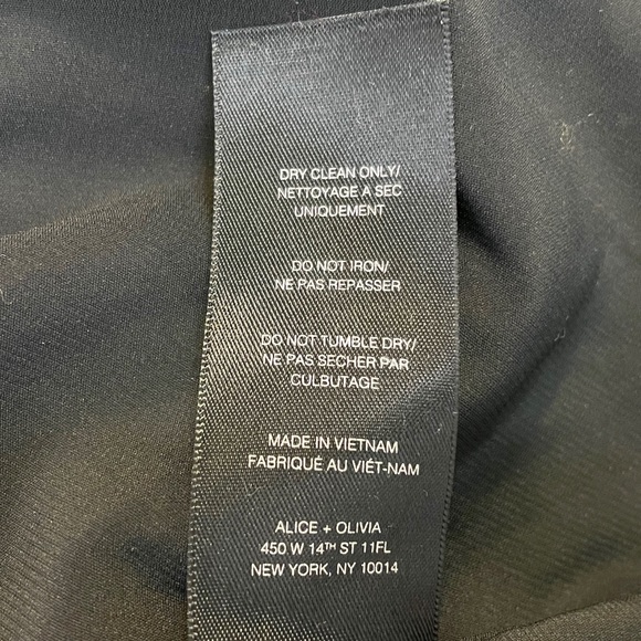 NWOT Alice + Olivia Geraldine Elastic Waist Dress in Cream & Black Size 2 - Picture 8 of 8